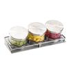 Cal-Mil 1850-4-55 13.5in x 5in Stainless Steel Cold Condiment Holder 