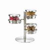 Cal-Mil 1855-4-55 Mixology 14in x 11in Stainless Steel 3-Tier Condiment Holder 