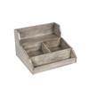 Cal-Mil 2019-110 Aspen 14in x 15in Gray-Washed Pine Wood Cup/Lid Organizer 