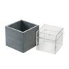 Cal-Mil 22096-83 Ashwood 7.5in x 7.5in x 7"H Gray Oak Wood Condiment Holder 