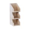 Cal-Mil 22455-3-113 Newport 6in x 7in White-Washed Pine Wood Condiment Organizer 