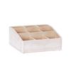 Cal-Mil 22456-113 Newport 12in x 12in x 5.5in Pine Wood Condiment Organizer 