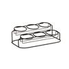 Cal-Mil 22601-16-13 Madison 16in x 9.25in x 6"H Black Condiment Organizer 