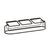 Cal-Mil 22802-3-13 Madison 16.5in x 10in Black Wire Condiment Organizer 