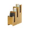 Cal-Mil 23187-99 Madera 5in x 16in x 12"H 3-Tier Wood Cup & Lid Organizer 