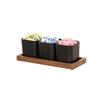 Cal-Mil 23207-78 Sydney 5in x 12.75in x 4.5"H Walnut Condiment Organizer 