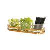 Cal-Mil 23797-5-130 Brooklyn 13.5in x 5in Antique Brass Bar Condiment Holder 