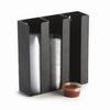 Cal-Mil 278-2 Classic 9in x 2.5in x 9"H Black Plastic Lid/Ramekin Organizer 