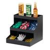 Cal-Mil 28503-13 Classic 12in x 12in x 11.5"H Black Plastic Condiment Organizer 