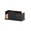 Cal-Mil 28505-13 Classic 8.5in x 4.5in x 3"H Black Plastic Napkin Organizer 