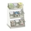 Cal-Mil 3018-55-12 Luxe 12.25in x 9in x 15.5"H White 3-Tier Condiment Organizer 