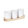 Cal-Mil 3647-32-71 Blonde 16in x 5.5in x 6"H Wood Condiment Organizer 