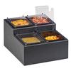 Cal-Mil 3687-13 13.75in x 16.25in x 9"H Black Plastic Bar Condiment Holder 