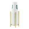 Cal-Mil 3716-46 Mid-Century 5in Dia. x 8.5"H Clear Cup & Lid Organizer 