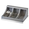Cal-Mil 3802-83 Ashwood 13.75in x 10in x 6"H Gray Oak Flatware Organizer 