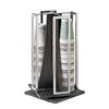 Cal-Mil 3803-87 Cinderwood 10in x 10in x 18.1in Dark Oak Cup & Lid Organizer 