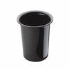 Cal-Mil 1017-13 4.5in Dia. x 5.5"H Black Melamine Flatware Holder 