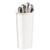 Cal-Mil 1017-8-15 4.5in Dia. x 8"H White Melamine Flatware Holder 