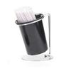 Cal-Mil 1226-39-SOLID 6in Dia. Silver Finish Iron Flatware Solid Cylinder Holder 