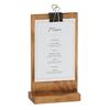 Cal-Mil 2036-46-99 Madera 4.5in x 2.5in Pine Wood Menu Holder - 6 Each 