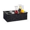 Cal-Mil 707-12 12in x 20in Black Acrylic Carafe Collar with 6 Holes 