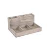 Cal-Mil 796-110 Aspen 6in x 9in x 4.3"H Gray Pine Wood Stir-Stick Holder 