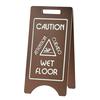 Cal-Mil 3506 11.75in x 17in Brown Polyethylene Outdoor "Wet Floor" Sign 