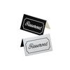 Cal-Mil 273-2 5in x 3"H Black/White Plastic Countertop "Reserved" Sign 