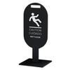 Cal-Mil 28608-13 Vista 10in x 10in x 24"H Black "Wet Floor" Floor Sign 