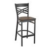 Flash Furniture XU-6F8BXBK-BAR-ACPW-GG Hercules Black Metal X Back Barstool with Copper Wood Seat 
