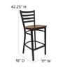 Flash Furniture XU-DG697BLAD-BAR-MAHW-GG - Item 275553