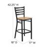 Flash Furniture XU-DG697BLAD-BAR-NATW-GG - Item 275554