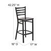 Flash Furniture XU-DG697BLAD-BAR-WALW-GG - Item 275555