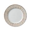 Yanco China LE-107 Legna White & Brown Porcelain 7.12in dia. Bread Plate - 3dz 