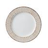Yanco China LE-111 Legna White & Brown Porcelain 11.25"dia. Dinner Plate- 1dz 