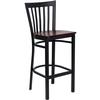 Flash Furniture XU-DG6R8BSCH-BAR-MAHW-GG Hercules Schoolhouse Back Barstool with Mahogany Wood Seat 