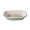 Yanco China LE-405 Legna White & Brown Porcelain 4oz Rectangular Bowl - 3dz 
