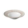 Yanco China LE-408 Legna White & Brown Porcelain 10oz Soup Plate - 2dz 