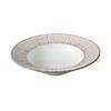 Yanco China LE-410 Legna White & Brown Porcelain 20oz 10.25in Soup Plate- 1dz 