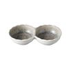Yanco China MI-506 Misty Gray Melamine 4oz Divided Sauce Dish - 4dz 