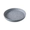 Yanco China ST-108 Stone Art Gray Melamine 8in dia. Upright Rim Plate - 4dz 