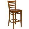 Flash Furniture XU-DGW0005BARLAD-CHY-GG Hercules Cherry Ladder Back Barstool with Cherry Wood Seat 