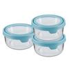 Anchor Hocking 13285L20 Premium Round Glass Food Storage Set - 6 Pieces 