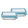 Anchor Hocking 13105L20 Premium Rectangular Glass Food Storage Set - 4 Pieces 