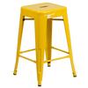 Flash Furniture CH-31320-24-YL-GG 24"H Backless Yellow Metal Counter Height Barstool 