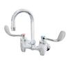 Fisher 90470 4in Backsplash Wrist-Handle Faucet with 6in Gooseneck Spout 