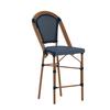 Flash Furniture SDA-AD642001-CS-NVYWH-NAT-GG Bordeaux 26"H Navy/White & Bamboo Finish French Bistro Stool 