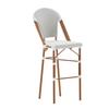 Flash Furniture SDA-AD642001-F-BS-WHGY-NAT-GG Lourdes 30"H White/Gray & Bamboo Finish French Bistro Stool 