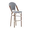 Flash Furniture SDA-AD642001-F-BS-WHNVY-NAT-GG Lourdes 30"H White/Navy & Bamboo Finish French Bistro Stool 