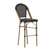 Flash Furniture SDA-AD642107-BS-BK-NAT-GG Marseille 30"H Black & Bamboo Finish French Bistro Stool 